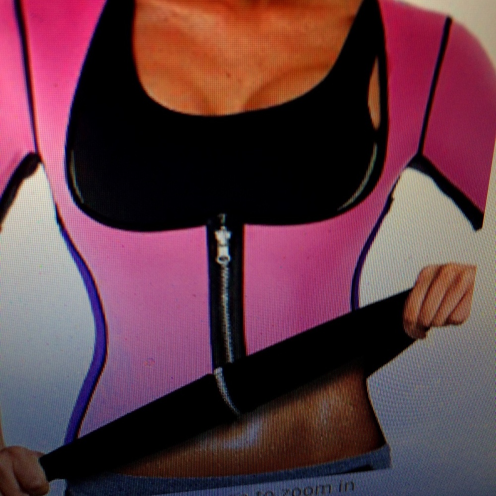 NWOT Women Neoprene Sauna Vest Weight Loss Body Shaper Waist Trainer with Zipper